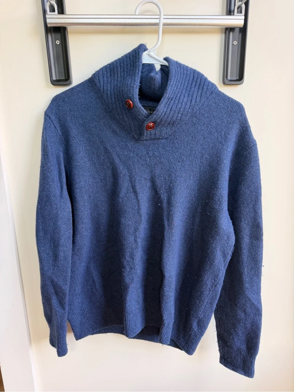 J. Crew Men's Navy Turtleneck Button Pullover